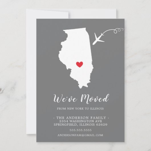 Verplaatsende aankondiging | Deelstaat ILLINOIS (Voorkant)