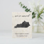 Verplaatsende aankondiging, deelstaat Kentucky Uitnodiging Briefkaart (Staand voorkant)