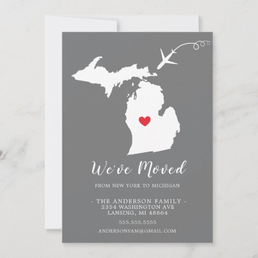 Verplaatsende aankondiging | Deelstaat MICHIGAN (Voorkant)