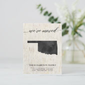 Verplaatsende aankondiging, deelstaat Oklahoma, Oo Uitnodiging Briefkaart (Staand voorkant)