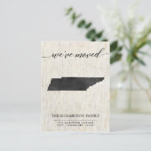 Verplaatsende aankondiging, deelstaat Tennessee Uitnodiging Briefkaart (Staand voorkant)