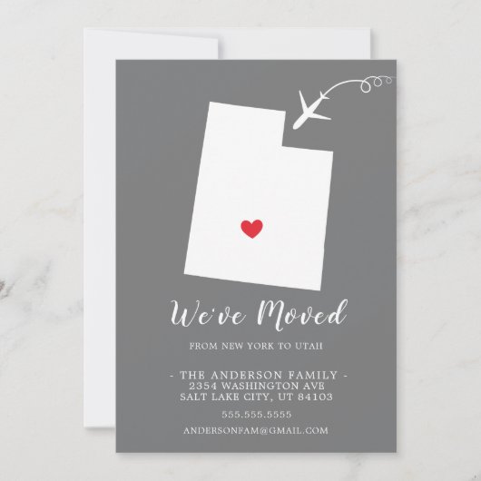 Verplaatsende aankondiging | Deelstaat UTAH (Voorkant)