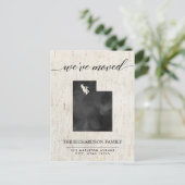 Verplaatsende aankondiging, deelstaat Utah Uitnodiging Briefkaart (Staand voorkant)