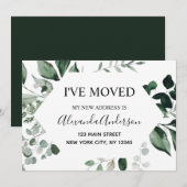 Verplaatsende aankondiging Eucalyptus Greenery (Voorkant / Achterkant)