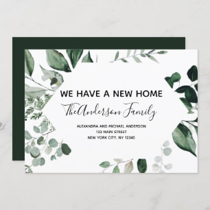 Verplaatsende aankondiging Eucalyptus Greenery