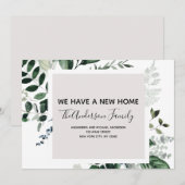 Verplaatsende aankondiging Eucalyptus Greenery (Voorkant / Achterkant)