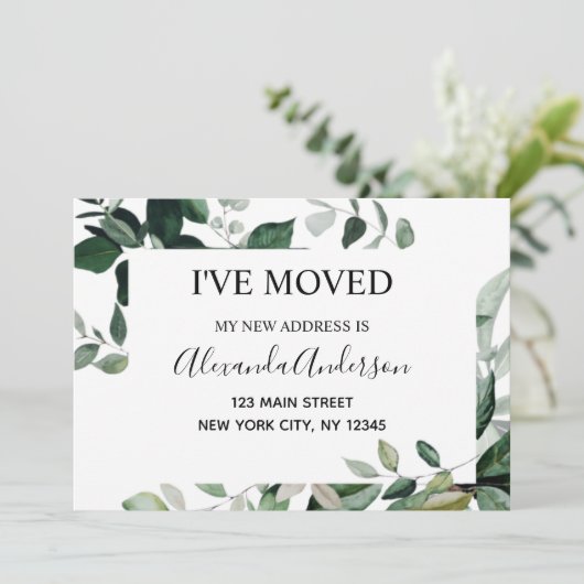 Verplaatsende aankondiging Eucalyptus Greenery (Staand voorkant)