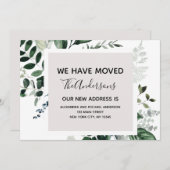 Verplaatsende aankondiging Eucalyptus Greenery (Voorkant / Achterkant)