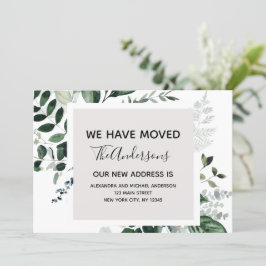 Verplaatsende aankondiging Eucalyptus Greenery