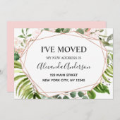 Verplaatsende aankondiging Eucalyptus Greenery (Voorkant / Achterkant)