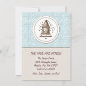 Verplaatsende aankondiging | Hive | Blauw (Voorkant)