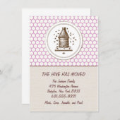 Verplaatsende aankondiging | Hive | Paars (Voorkant / Achterkant)