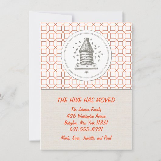 Verplaatsende aankondiging | Hive | Sinaasappel (Voorkant)