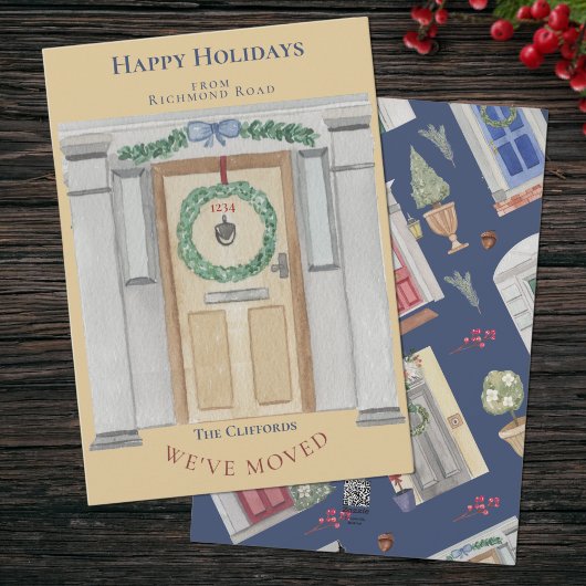 Verplaatsende Aankondiging Home of Business Kerstm