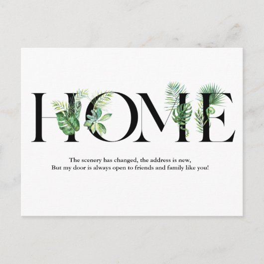 Verplaatsende aankondiging Ik heb Briefkaart verpl (Voorkant)