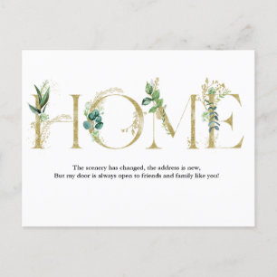 Verplaatsende aankondiging Ik heb Briefkaart verpl