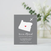 Verplaatsende aankondiging | OREGON VAN DE STAAT (Staand voorkant)