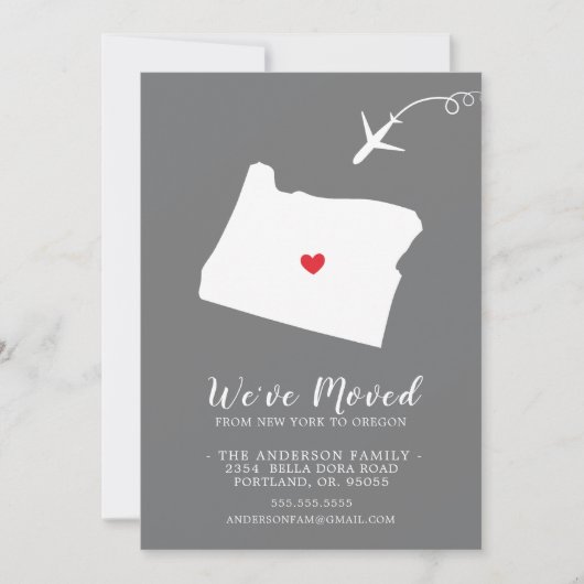 Verplaatsende aankondiging | OREGON VAN DE STAAT (Voorkant)