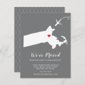 Verplaatsende aankondiging | OVERHEIDSMASACHUSETTE (Voorkant / Achterkant)