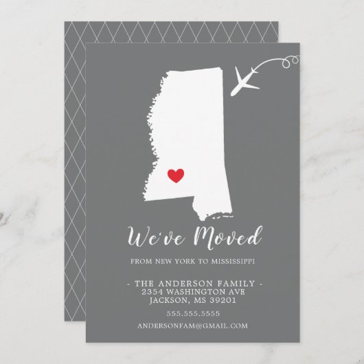 Verplaatsende aankondiging | OVERHEIDSMISSISSIPPI (Voorkant / Achterkant)