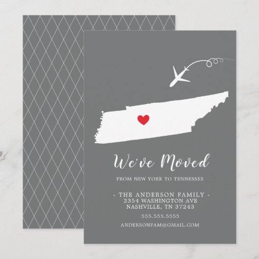 Verplaatsende aankondiging | OverheidsTENNESSEE (Voorkant / Achterkant)