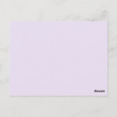 Verplaatsende Aankondiging Paarse  Floral Rozen Briefkaart (Achterkant)