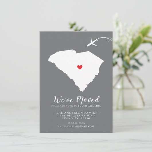 Verplaatsende aankondiging | SOUTH CAROLINA (Staand voorkant)