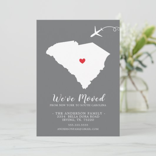 Verplaatsende aankondiging | SOUTH CAROLINA (Staand voorkant)