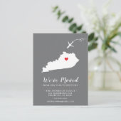 Verplaatsende Aankondiging Staat KENTUCKY Post Car Briefkaart (Staand voorkant)