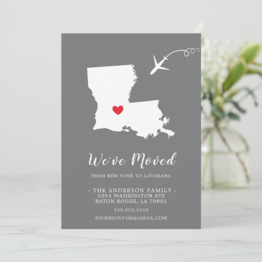 Verplaatsende aankondiging | Staat LOUISIANA (Staand voorkant)