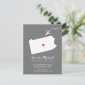 Verplaatsende aankondiging | Staat Pennsylvania (Staand voorkant)