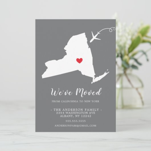 Verplaatsende aankondiging | State NEW YORK (Staand voorkant)