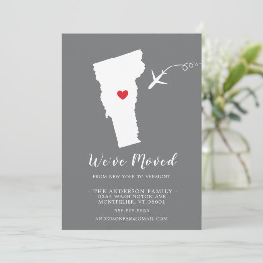 Verplaatsende aankondiging | State VERMONT (Staand voorkant)
