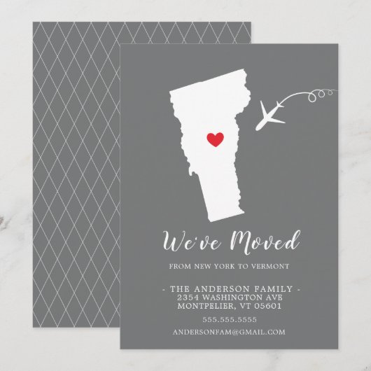 Verplaatsende aankondiging | State VERMONT (Voorkant / Achterkant)