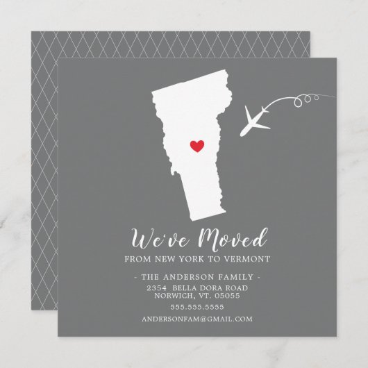 Verplaatsende aankondiging | State VERMONT (Voorkant / Achterkant)