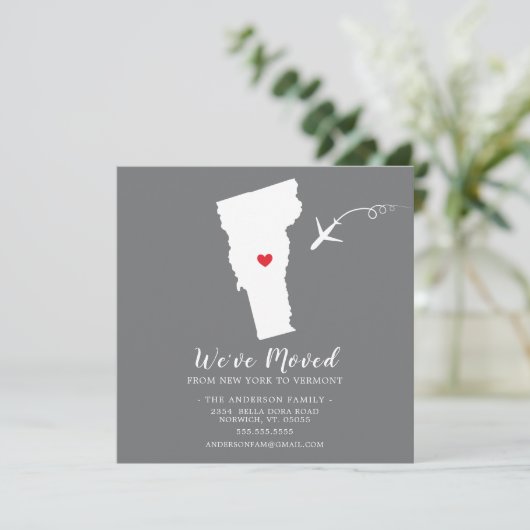 Verplaatsende aankondiging | State VERMONT (Staand voorkant)
