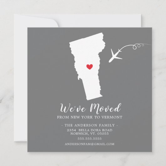 Verplaatsende aankondiging | State VERMONT (Voorkant)