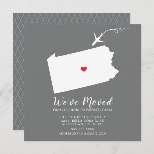 Verplaatsende aankondiging | STATUUT PENNSYLVANIA (Voorkant / Achterkant)