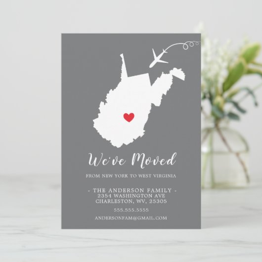 Verplaatsende aankondiging | WEST VIRGINIA (Staand voorkant)