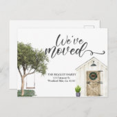 Verplaatsende aankondigingskaart, adreswijzigingsk aankondigingskaart (Voorkant / Achterkant)