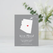 Verplaatsende aankondigingsstaat Arizona Post Card Briefkaart (Staand voorkant)