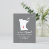 Verplaatsende aankondigingsstaat MINNESOTA Post Ca Briefkaart (Staand voorkant)