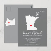Verplaatsende aankondigingsstaat MINNESOTA Post Ca Briefkaart (Voorkant / Achterkant)