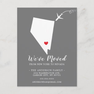 Verplaatsende aankondigingsstaat NEVADA-postkaart Briefkaart