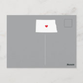 Verplaatsende aankondigingsstaat NOORD DAKOTA Post Briefkaart (Achterkant)