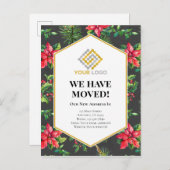 Verplaatsende Bekendmaking kerstbriefkaart Briefkaart (Voorkant / Achterkant)