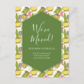 Verplaatsende koninklijke cactus Green Yellow Briefkaart (Voorkant)