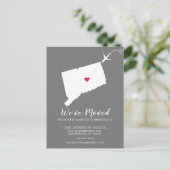 Verplaatsende koninklijke staat CONNECTICUT Post C Briefkaart (Staand voorkant)