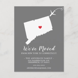 Verplaatsende koninklijke staat CONNECTICUT Post C Briefkaart