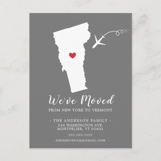 Verplaatsende koninklijke staat VERMONT Post Card Briefkaart (Voorkant)